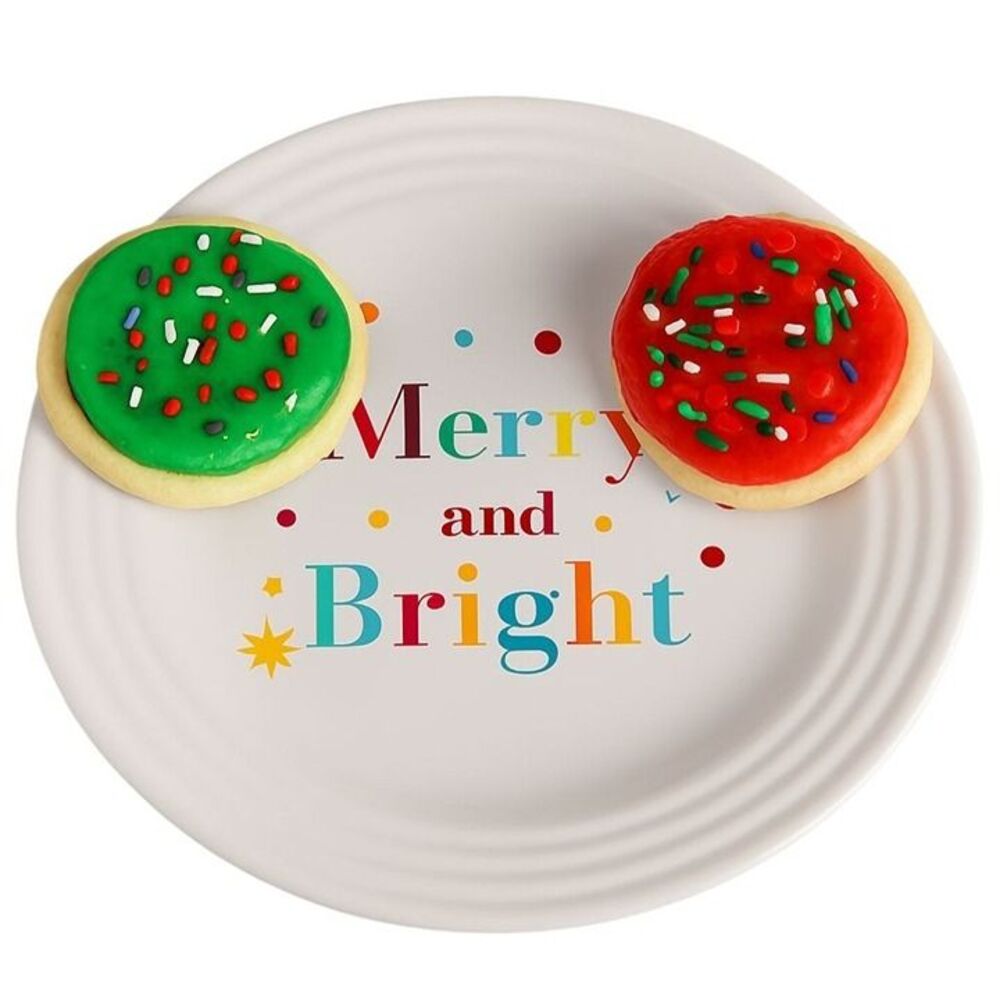 Fiestaware Fiesta 9" Luncheon Plate Merry and Bright Classic Dish White Ceramic